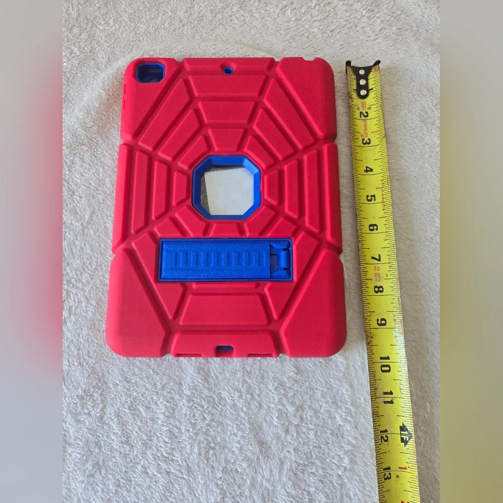 Blue and Red Tablet Case with Screen Protector